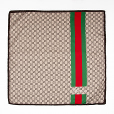 Хустка атласна бежева 100x100 N-0268