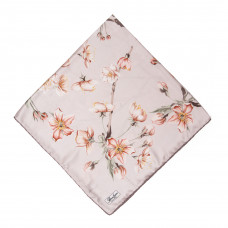  Хустка бежева атласна 100x100 Турция N-0308