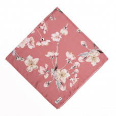  Хустка рожева атласна 100x100 Турция N-0314