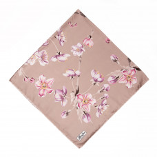  Хустка бежева атласна 100x100 Турция N-0315