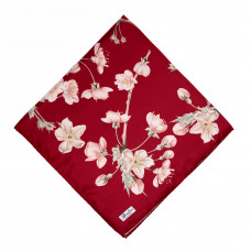  Хустка червона атласна 100x100 Турция N-0317